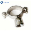 Santhai Brand Stainless Steel Food Grade Sanitary Heavy Duty Round Pipe Holder With Thread